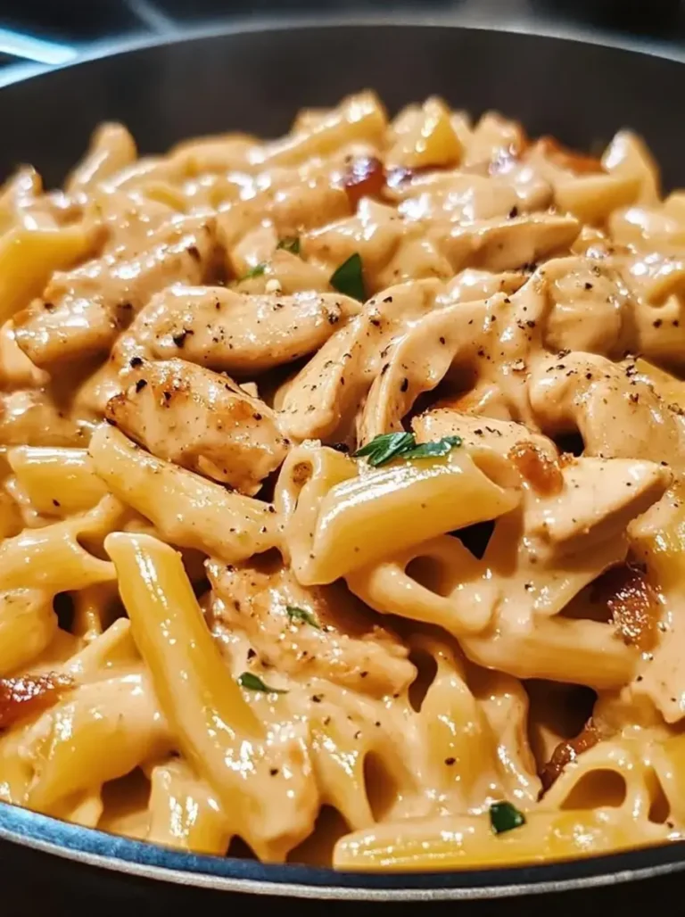 Creamy Smoky Honey BBQ Chicken Pasta with Bacon