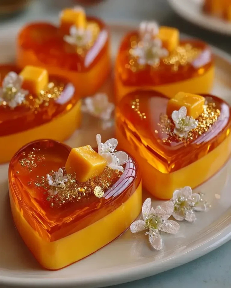Beautiful Sunset Mango Vanilla Jewel Hearts Recipe