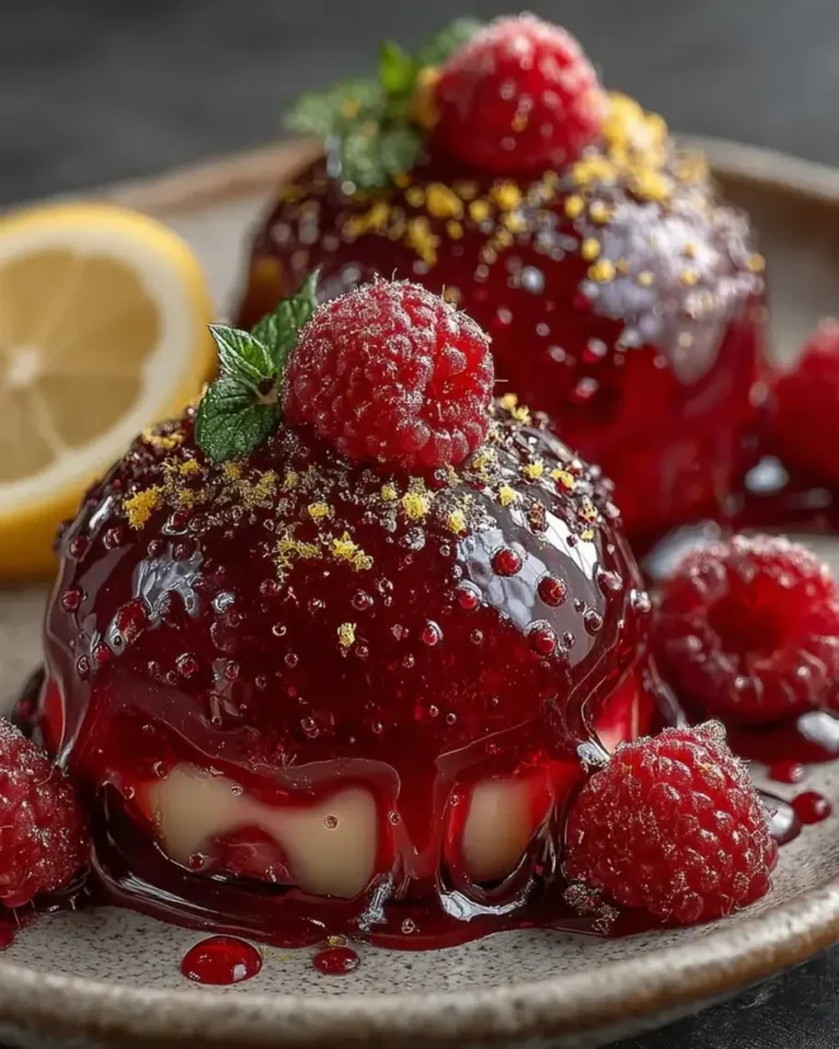 Crystal Raspberry Lemon Bombs with Glass Glaze