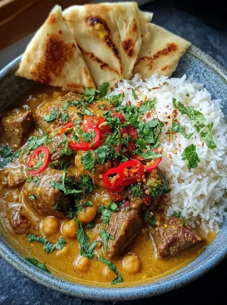 Tender Slow-Simmered Coconut Lamb and Chickpea Curry