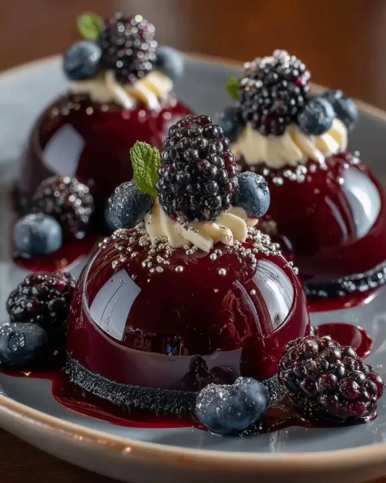 Midnight Blackberry Mirror Glaze Dream Domes Recipe