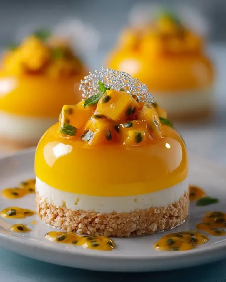 Stunning Diamond Mango Passionfruit Mirror Domes Recipe