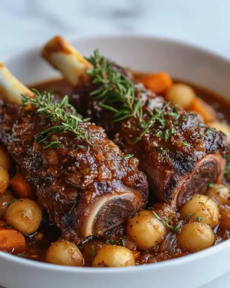 Fall-Off-The-Bone Braised Lamb Shanks in Herb Gravy