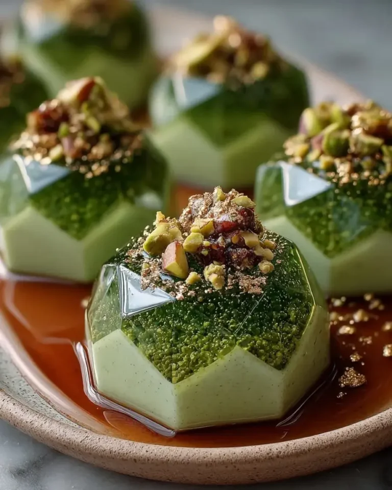 Dazzling Diamond Pistachio Cheesecake Domes Recipe