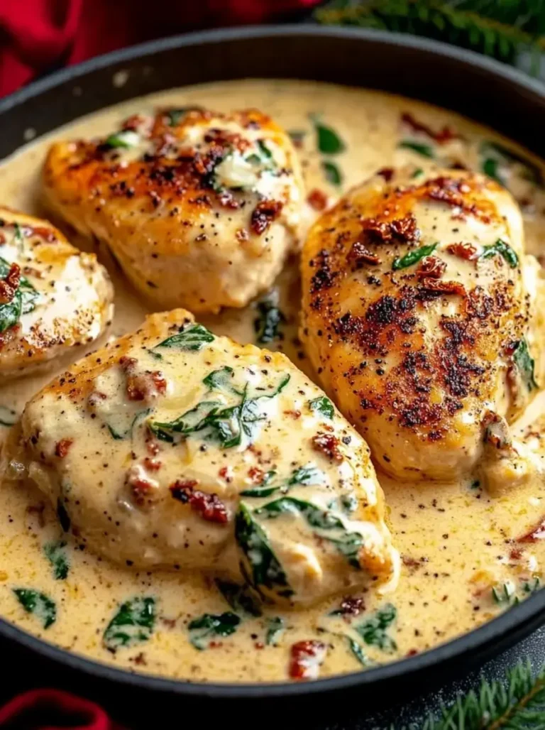 One-Pan Creamy Sun-Dried Tomato Parmesan Chicken