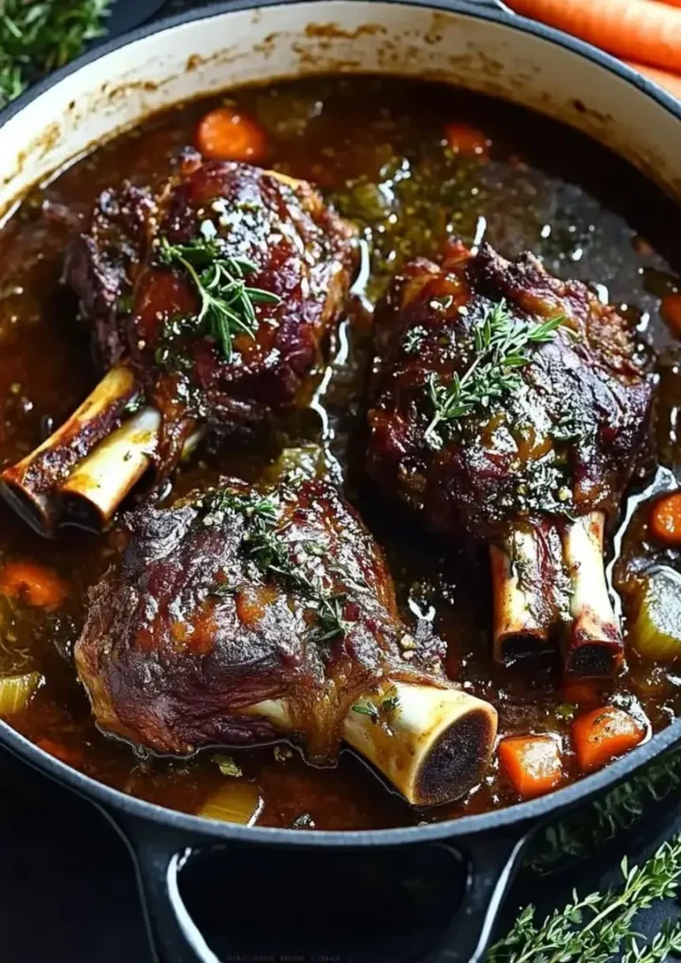Rustic Rosemary & Cinnamon Braised Lamb Shanks