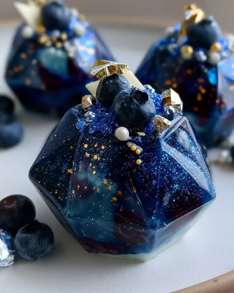 Sapphire Vanilla Blueberry Gems – Stunning No-Bake Dessert