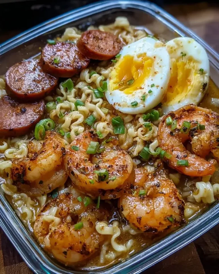 Creamy Cajun Shrimp & Sausage Ramen – 30-Minute One-Pan Meal