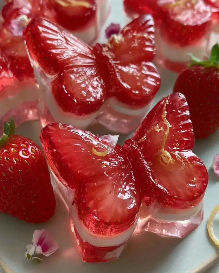 Strawberry Lemonade Crystal Butterflies with Cream Center