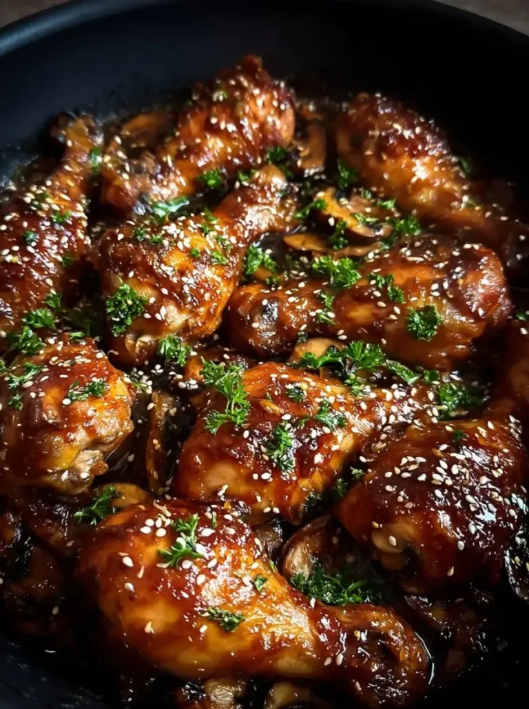 Sticky Caramelized Soy Garlic Chicken Drumsticks