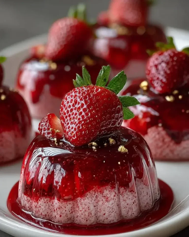 Ruby Strawberry Lemon Mousse Domes with Crystal Shine