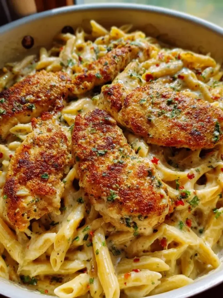 Creamy Garlic Parmesan Chicken Pasta Dinner Recipe