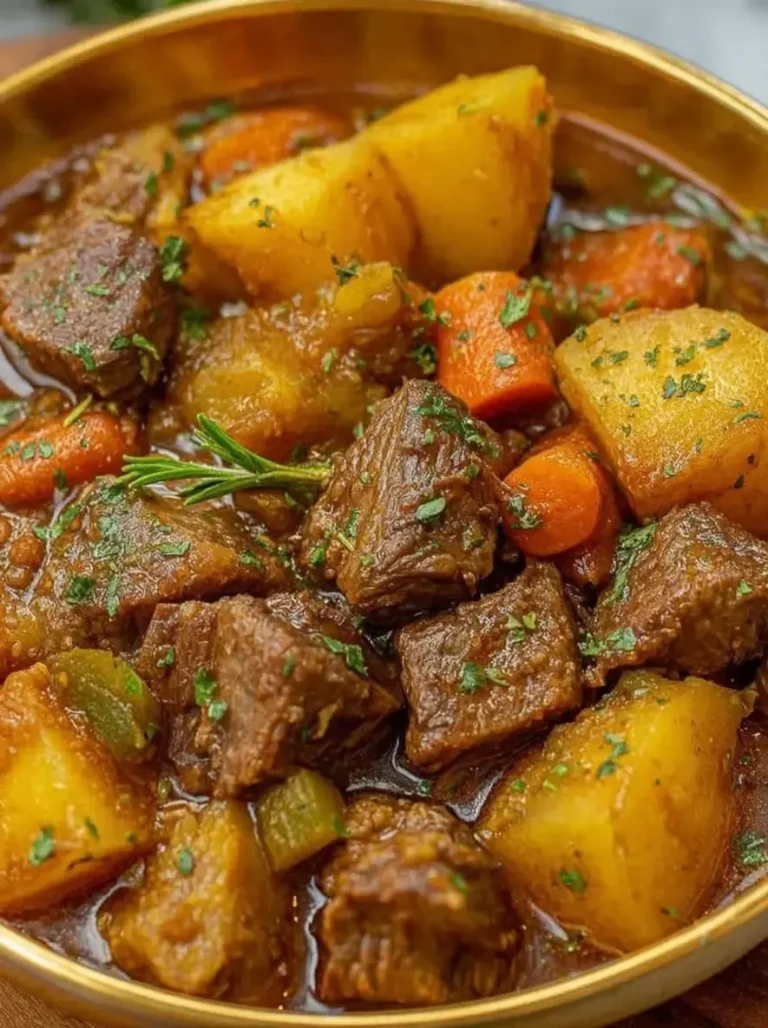 Rustic Slow-Braised Lamb Stew with Garden Veggies
