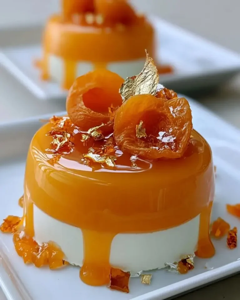 Golden Apricot Jewel Cakes with Shimmering Glaze