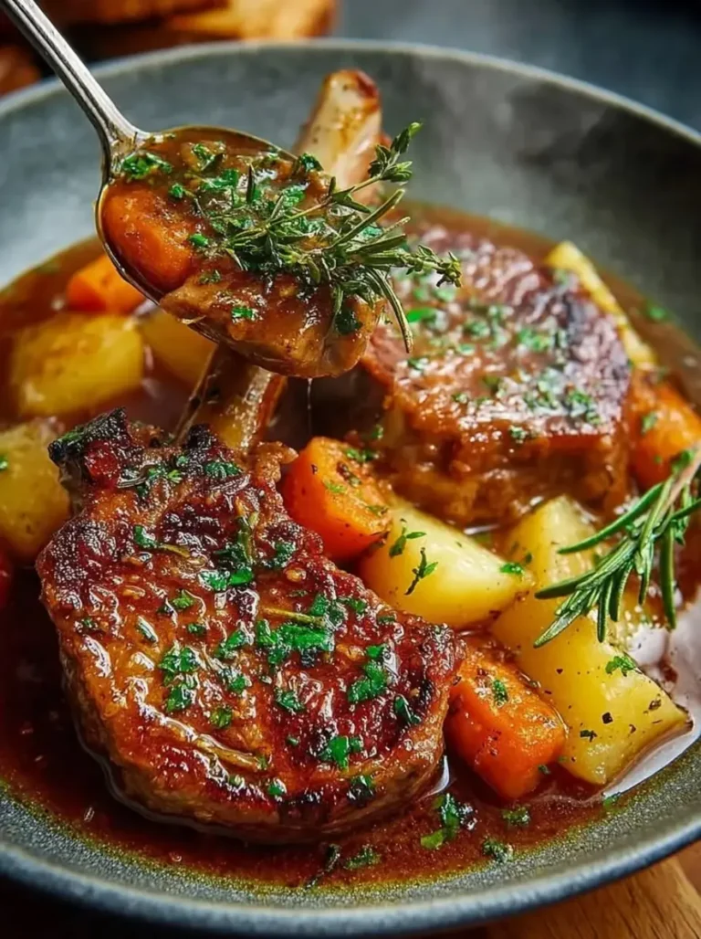 Slow-Braised Irish Lamb Stew with Rosemary and Thyme