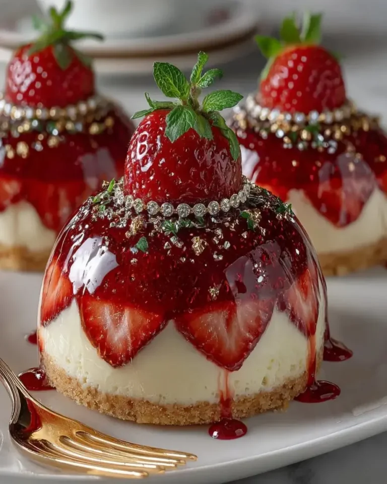 Showstopper Diamond Strawberry Cheesecake Domes Recipe