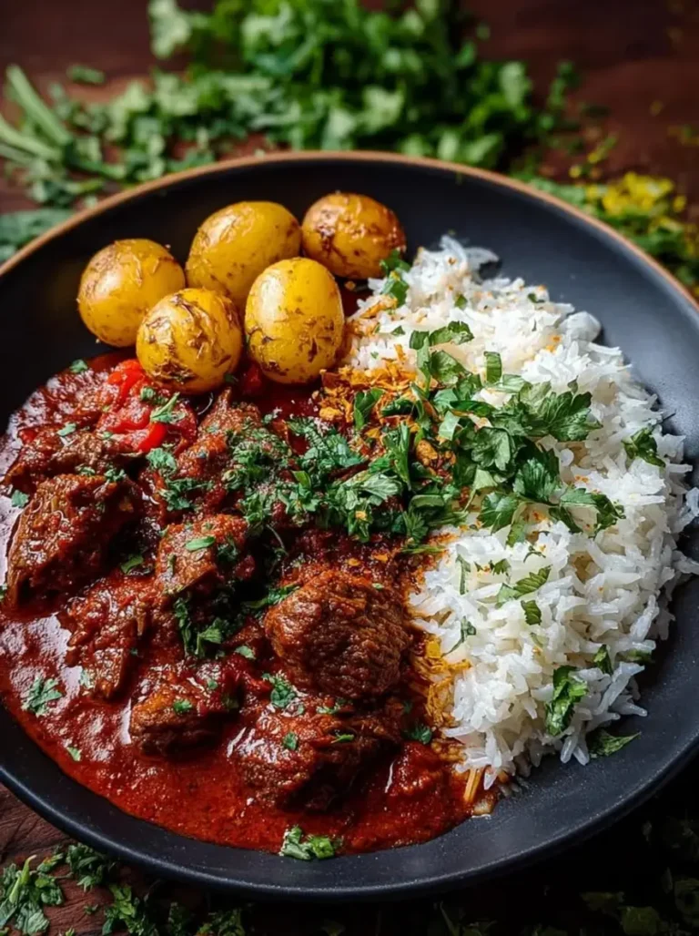 Slow-Simmered Lamb Madras Curry with Coconut Tomato Sauce