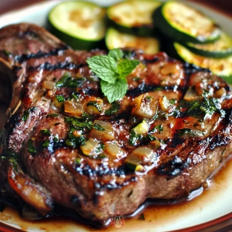 Mediterranean Herb-Grilled Lamb with Zucchini Ribbons