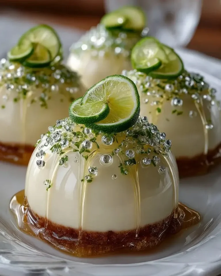 Diamond Lime Cheesecake Domes with Crystal Glaze