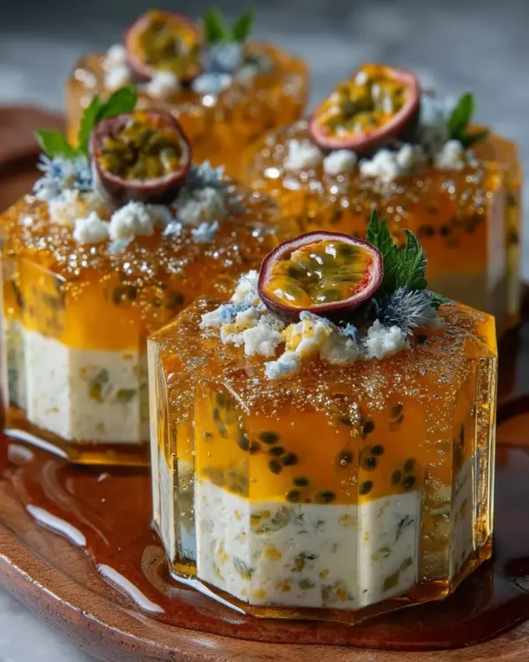 Diamond Passionfruit Cheesecake Bombs with Crystal Glaze
