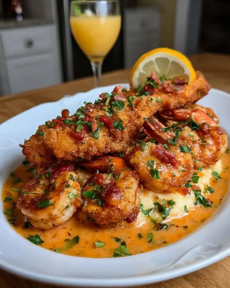 Flaky Fried Red Snapper Shrimp and Grits Recipe