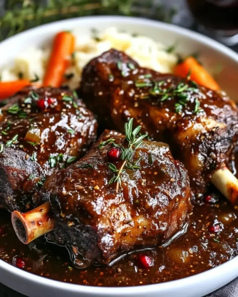 Ultimate Slow-Braised Lamb Shanks with Rosemary Butter