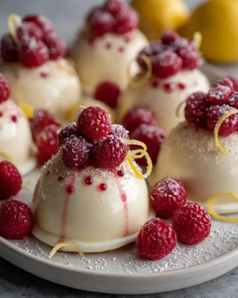 Lemon Raspberry Dream Domes with Crystal Glaze Recipe