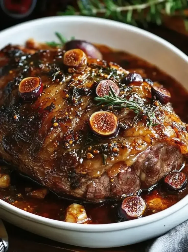 Best Red Wine and Fig Braised Lamb Shoulder Recipe
