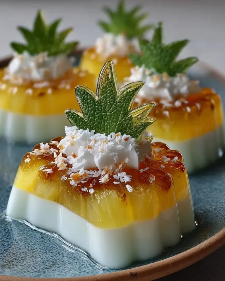 Pineapple Coconut Glass Palms – Stunning Tropical Dessert