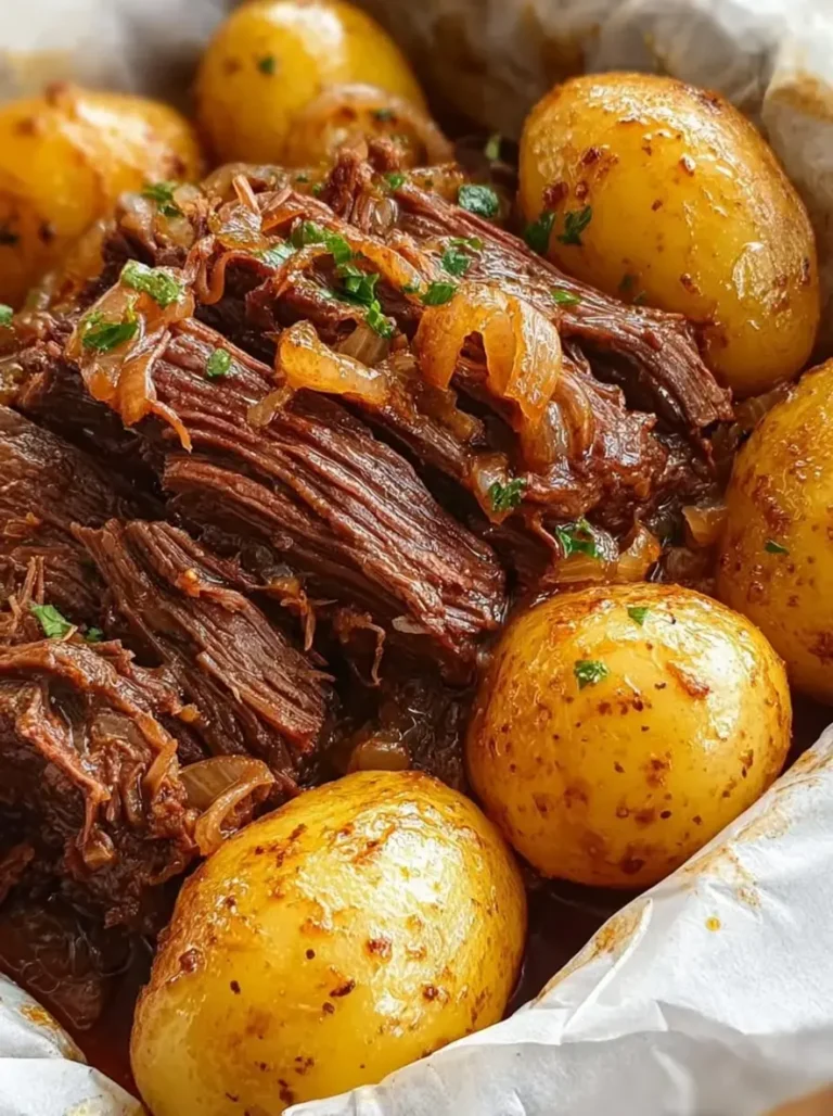 Rustic Braised Beef with Herb-Roasted Potatoes