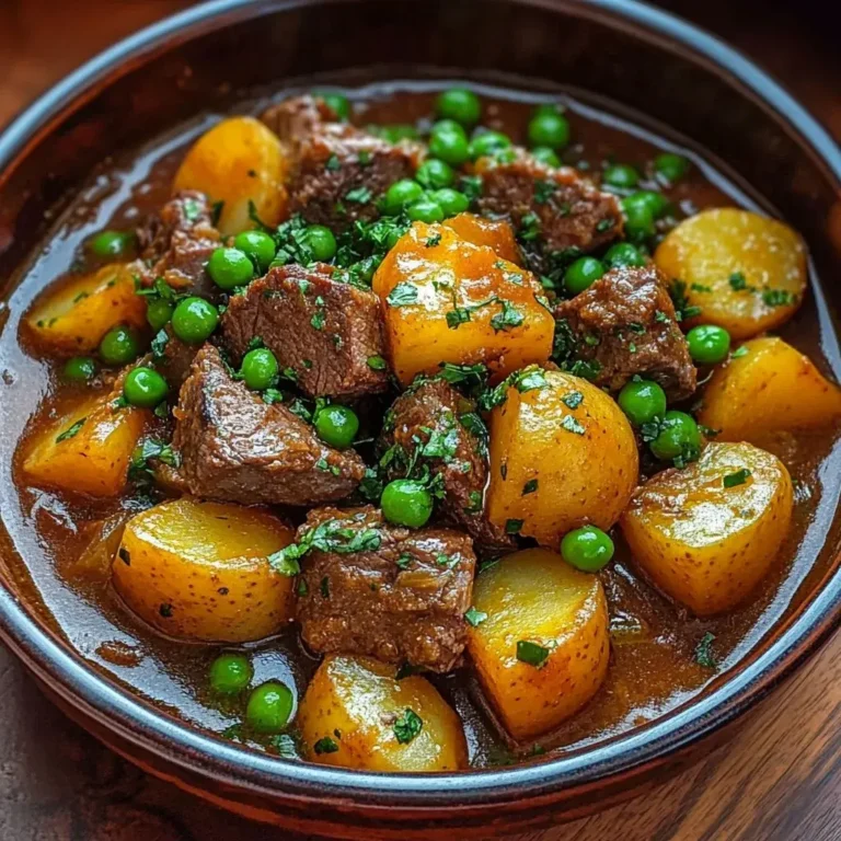 Slow-Simmered Moroccan Lamb Tagine with Potatoes & Peas
