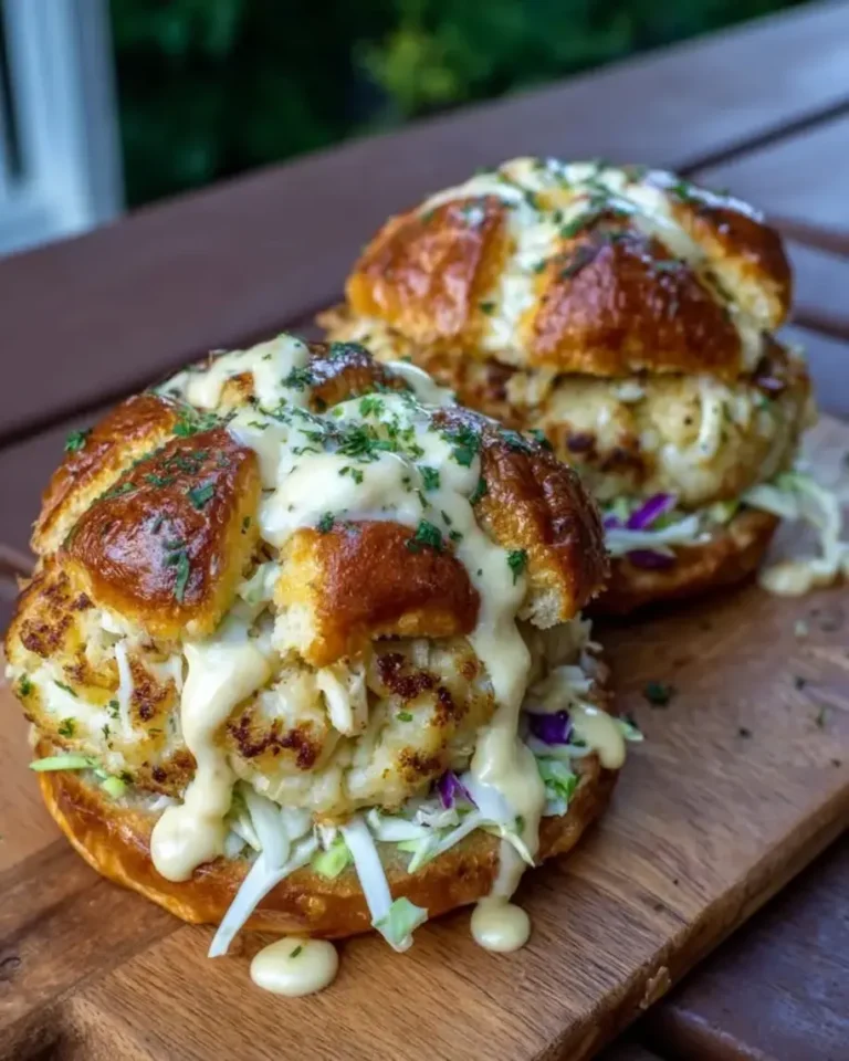 The Best Sheet Pan Crab Cakes with Old Bay Crema