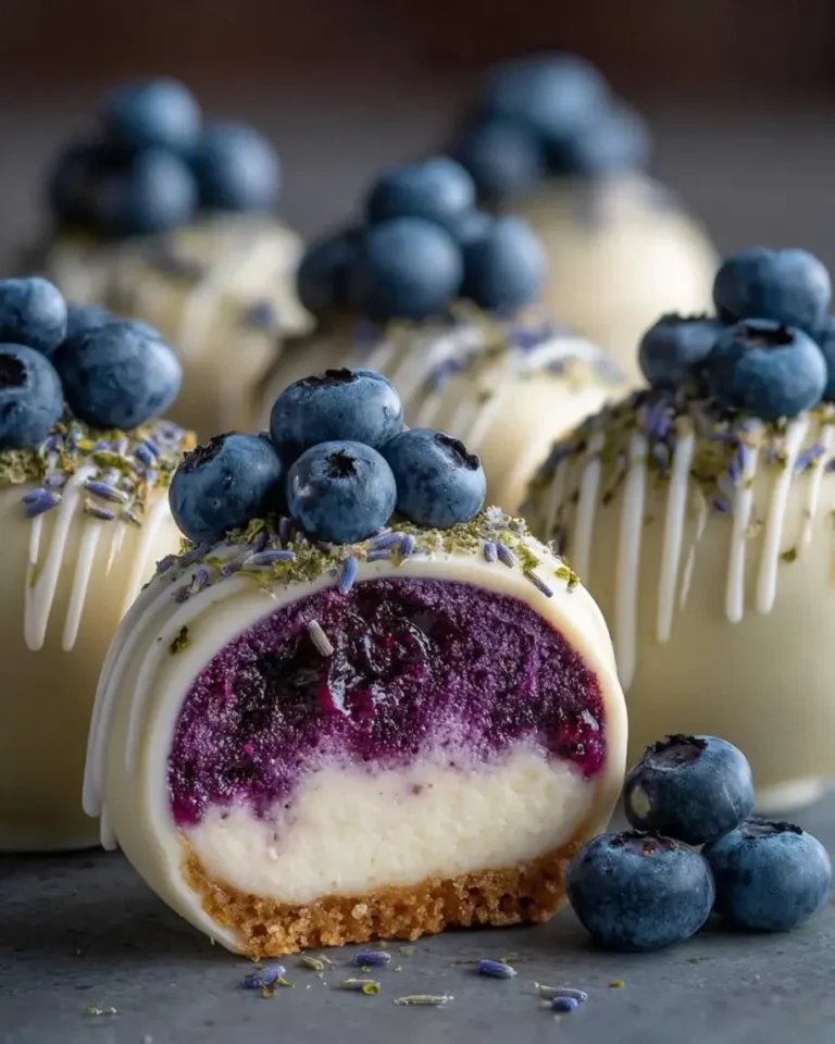 Perfect No-Bake Velvet Honey Lavender Blueberry Bombs