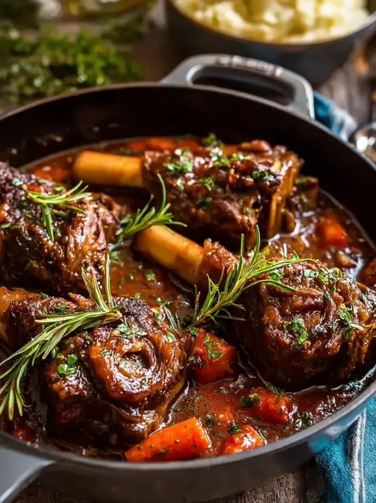 Fall-Off-the-Bone Lamb Shanks with Rosemary & Garlic