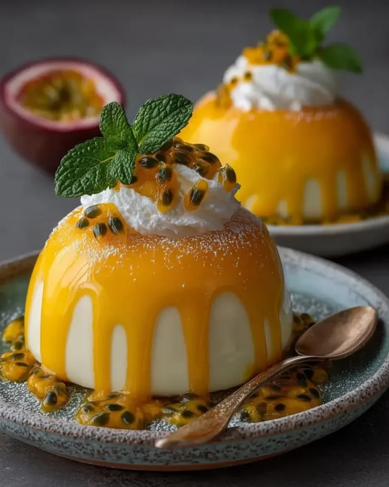 Stunning Passionfruit Mango Lava Mirror Domes Recipe