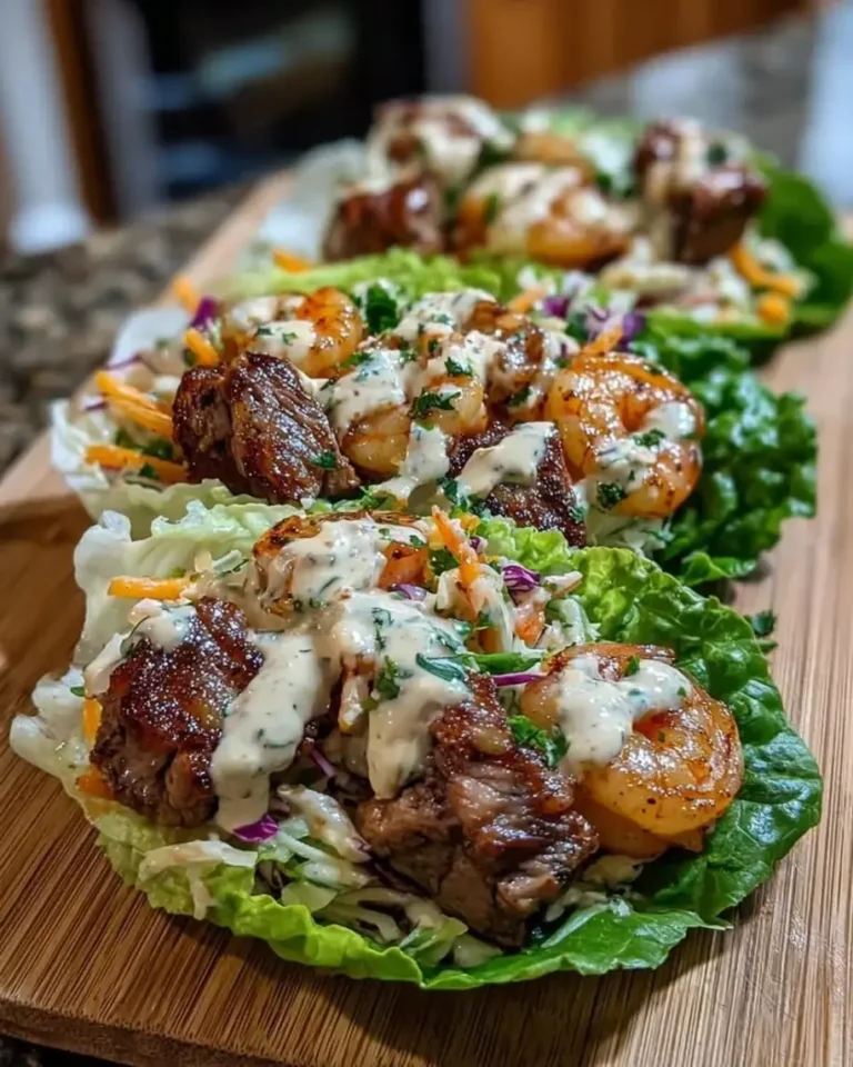 Sheet Pan Garlic Butter Steak and Shrimp Wraps