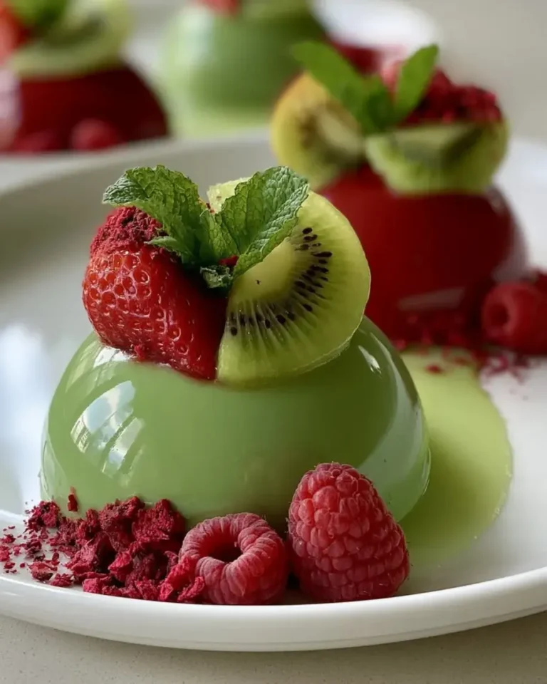 Easy No-Bake Emerald Kiwi Mint Scarlet Domes Recipe