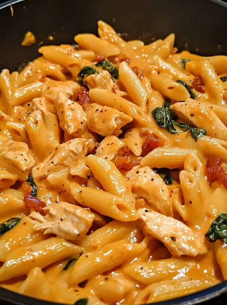 One-Skillet Creamy Honey BBQ Chicken Bacon Pasta