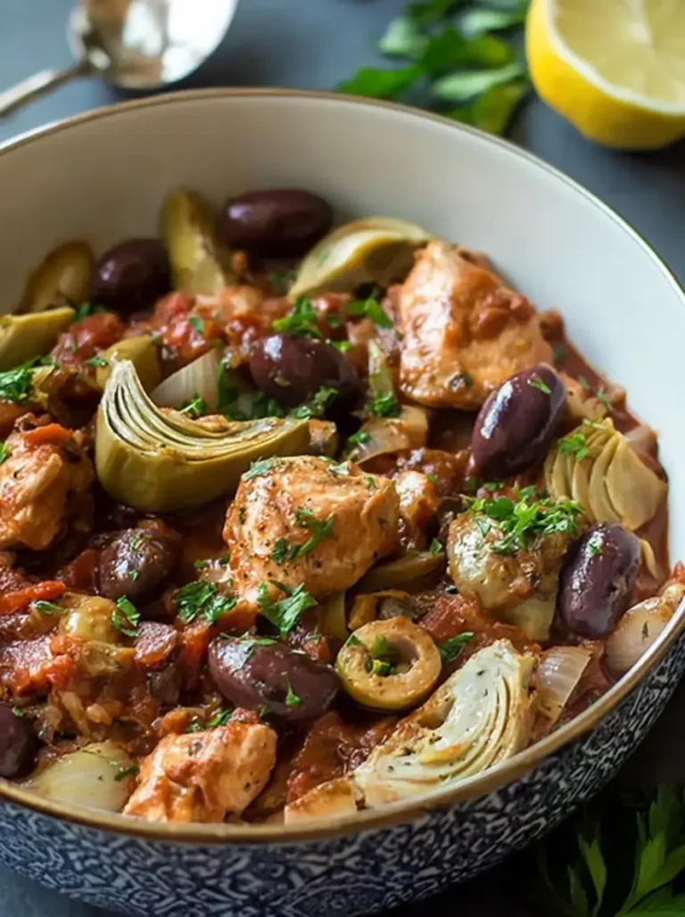 Greek Chicken Stifado with Artichokes & Olives