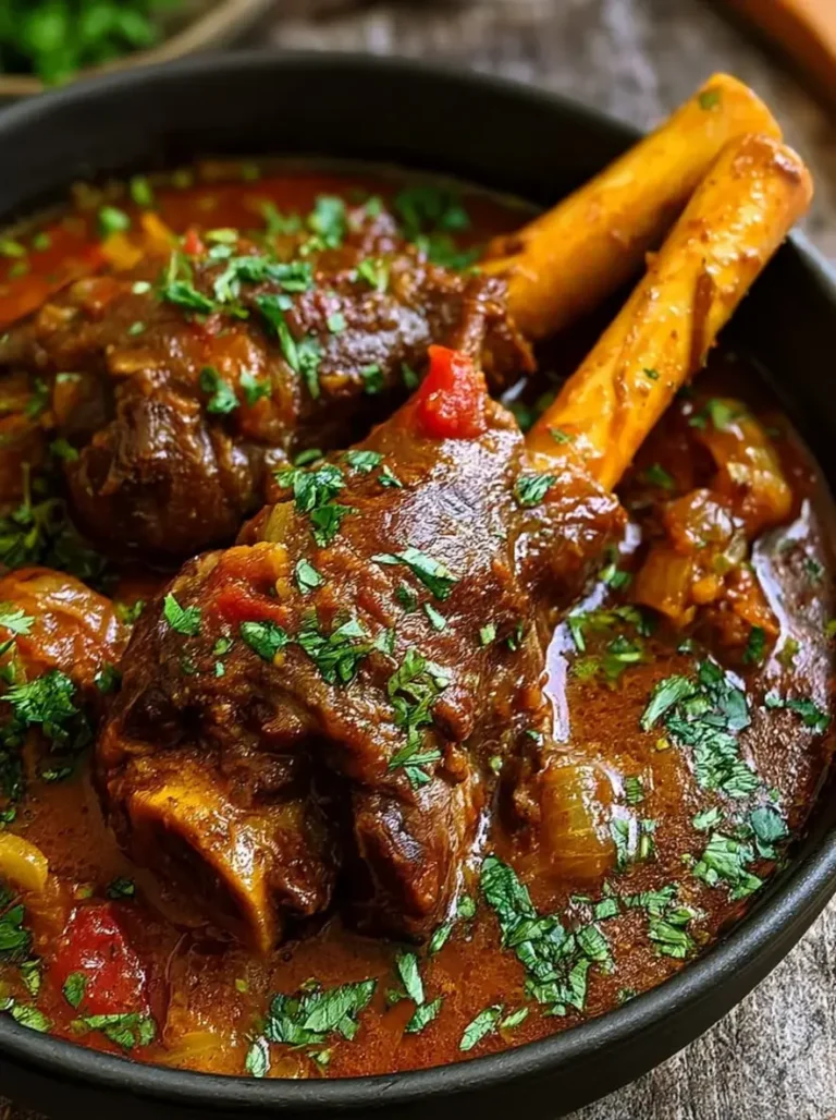 Slow-Cooked Madras Lamb Shanks with Creamy Coconut Curry