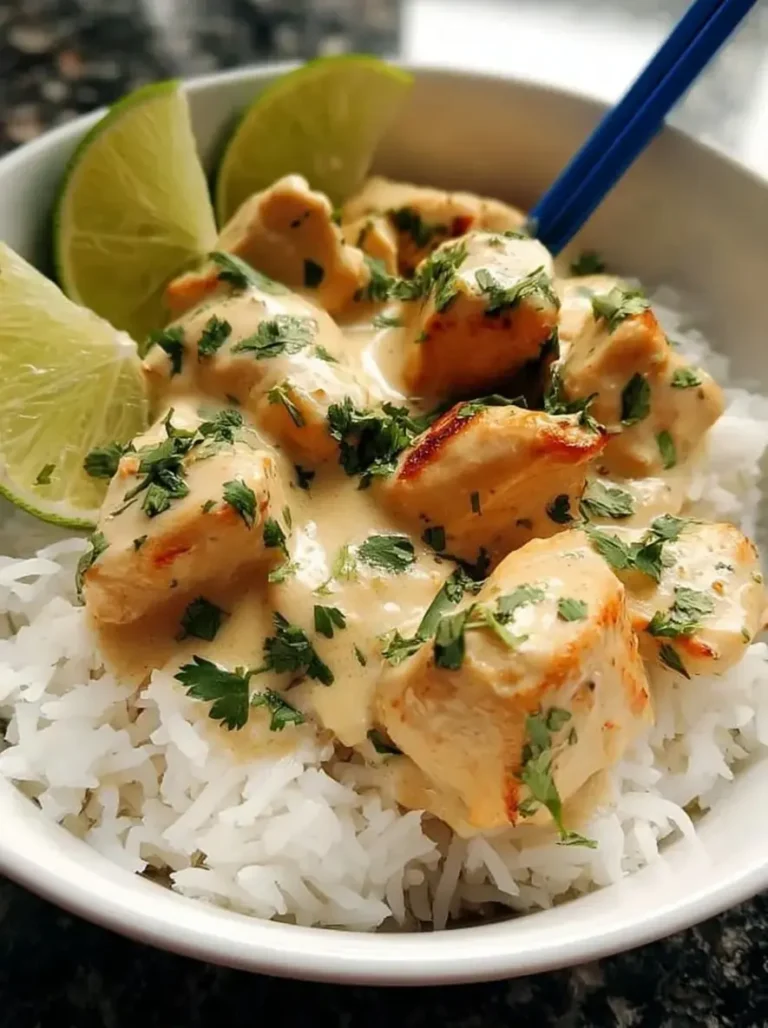 One-Pan Creamy Coconut Lime Chicken with Jasmine Rice