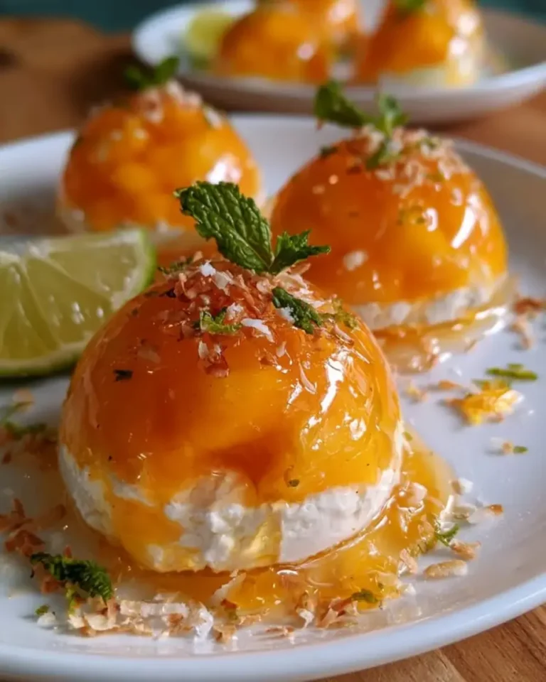Mango Coconut Transparent Orbs with a Hidden Creamy Core