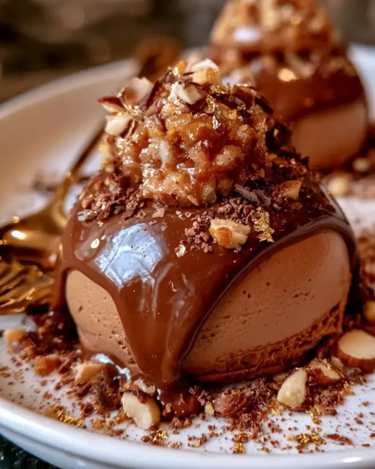Decadent Milk Chocolate Almond Praline Mirror Domes