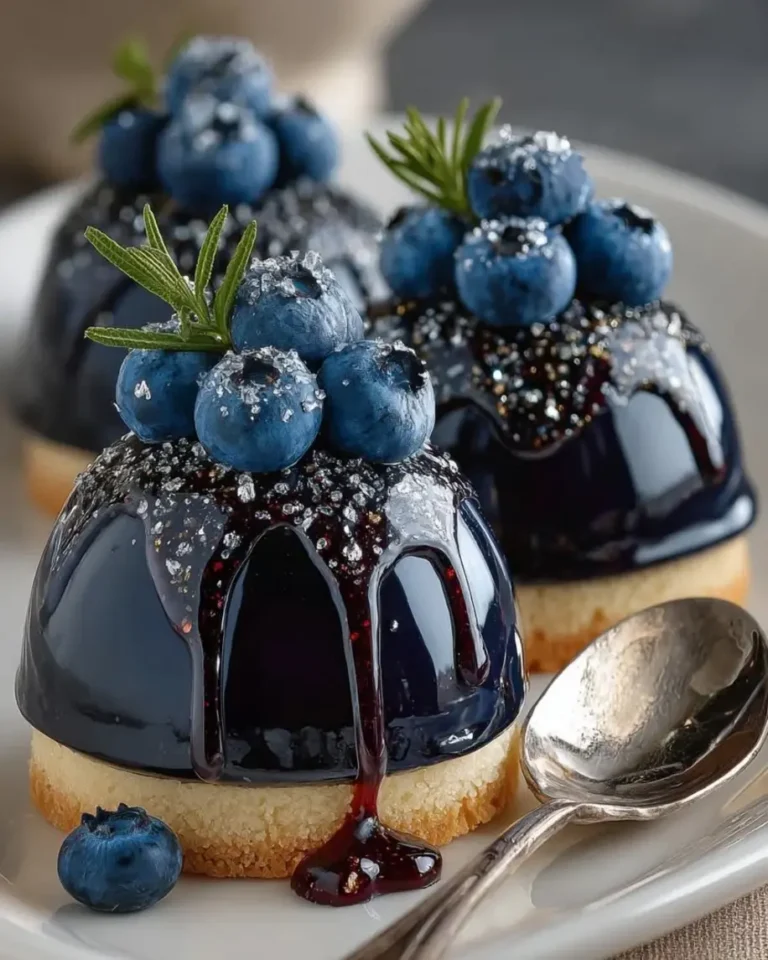 How to Make Midnight Blueberry Mirror Glaze Domes