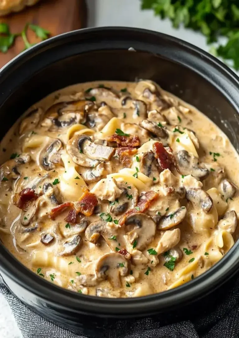 Rich & Creamy Slow Cooker Chicken Stroganoff Recipe