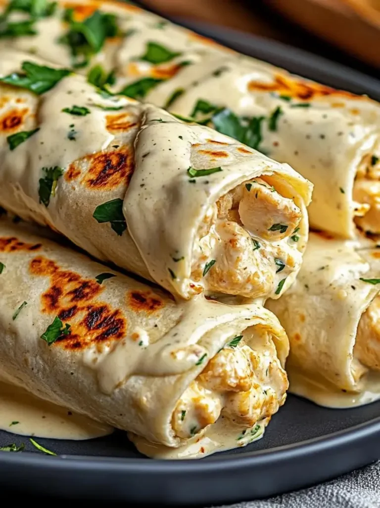 Garlic Herb Chicken Wraps with Creamy Parmesan Ranch Sauce
