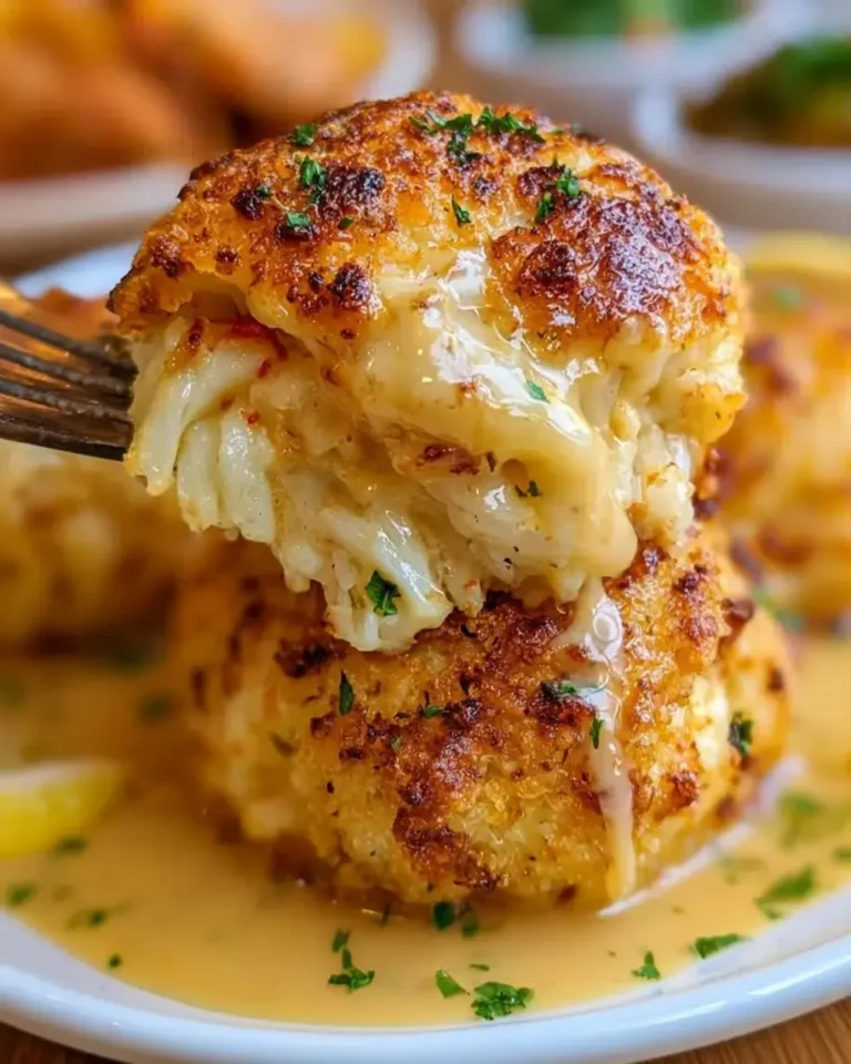 Golden Jumbo Lump Crab Bombs with Lemon Butter