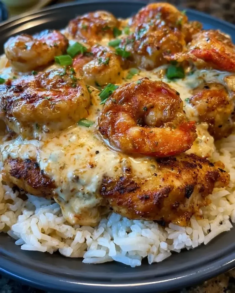 Best Creamy Cajun Shrimp and Chicken Rice Recipe