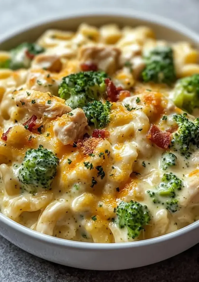 Creamy Chicken Broccoli Pasta with Garlic Parmesan Sauce