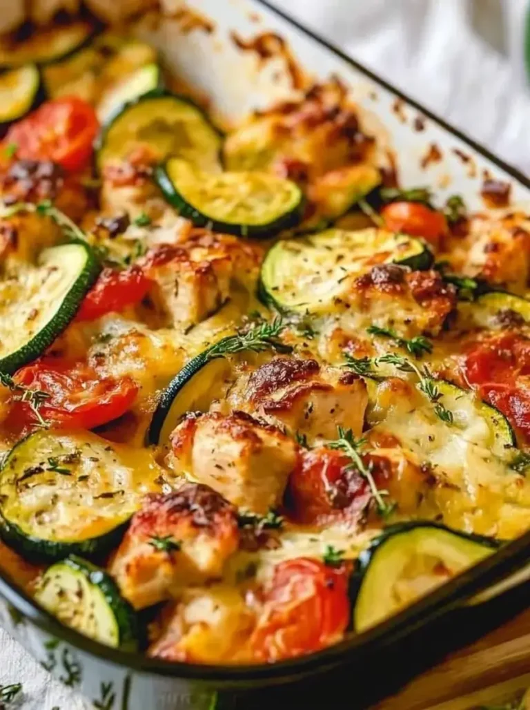 Weeknight One-Pan Mediterranean Chicken Zucchini Bake